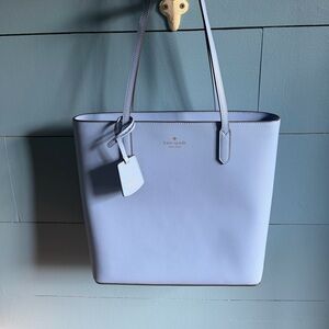 Kate Spade Light Blue Leather Tote Bag
